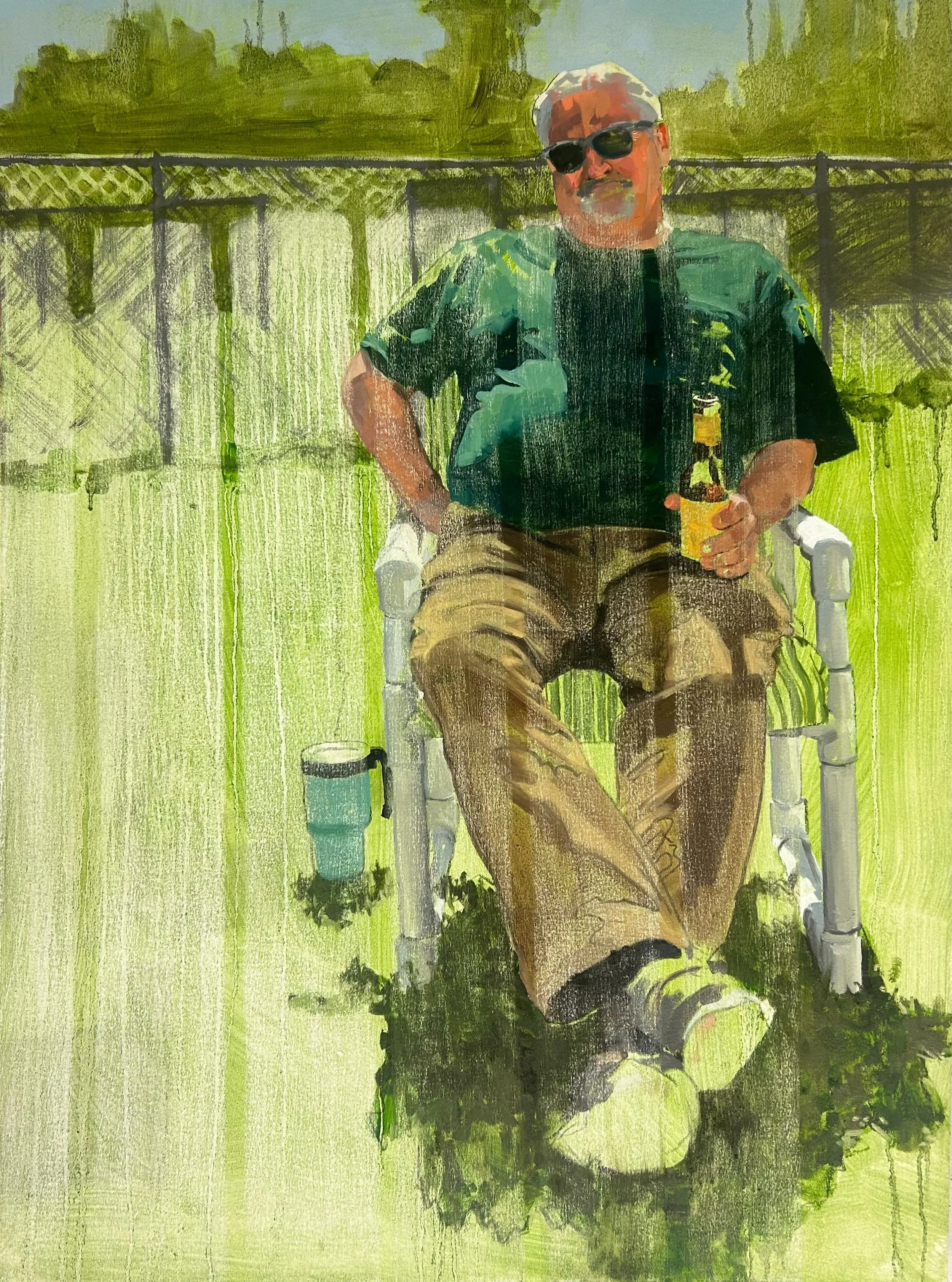 Beer. 

42&rdquo; x 30&rdquo; x 1&frac12;&rdquo;
Oil on Canvas 
2025