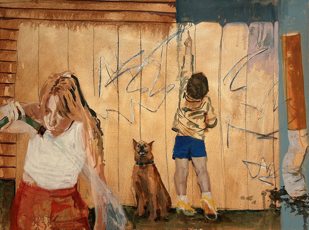 Cigarettes, 2025, Oil on Canvas, 36” x 48” x 1½”

