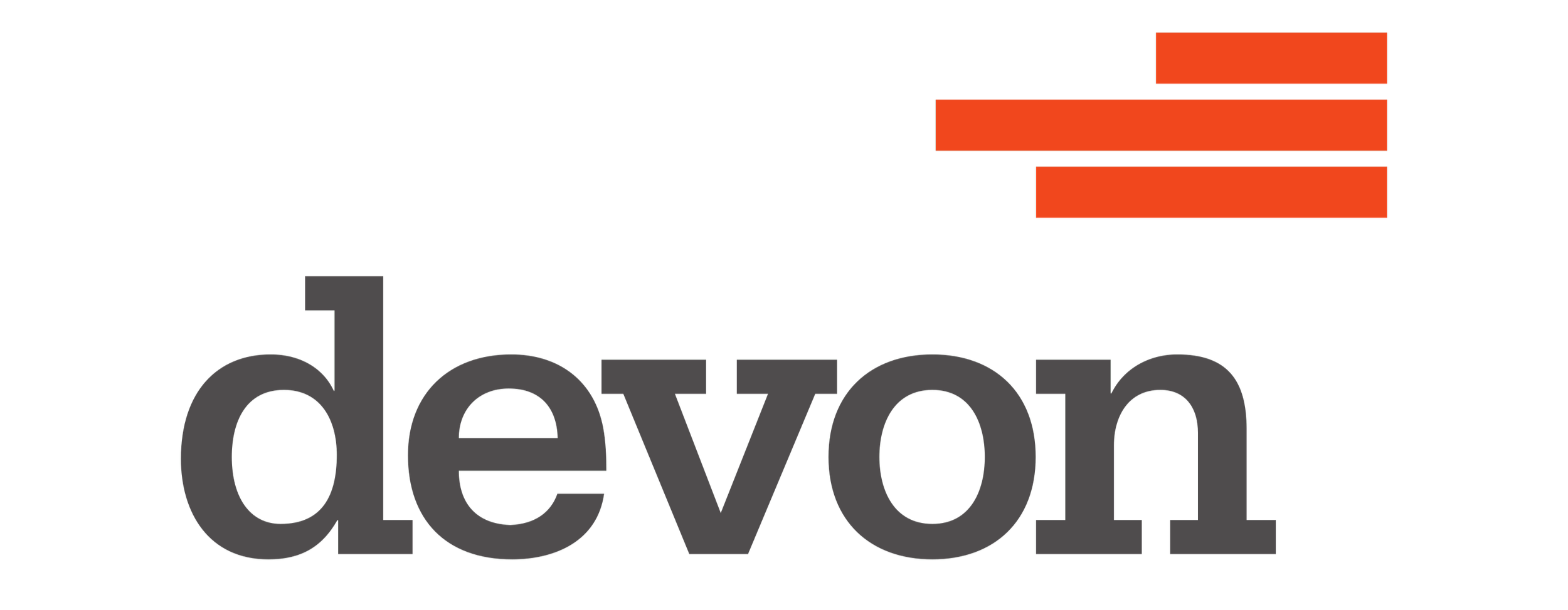 Logo of DevOps with the word 'devops' in gray lowercase letters and a stylized orange bar graph above
