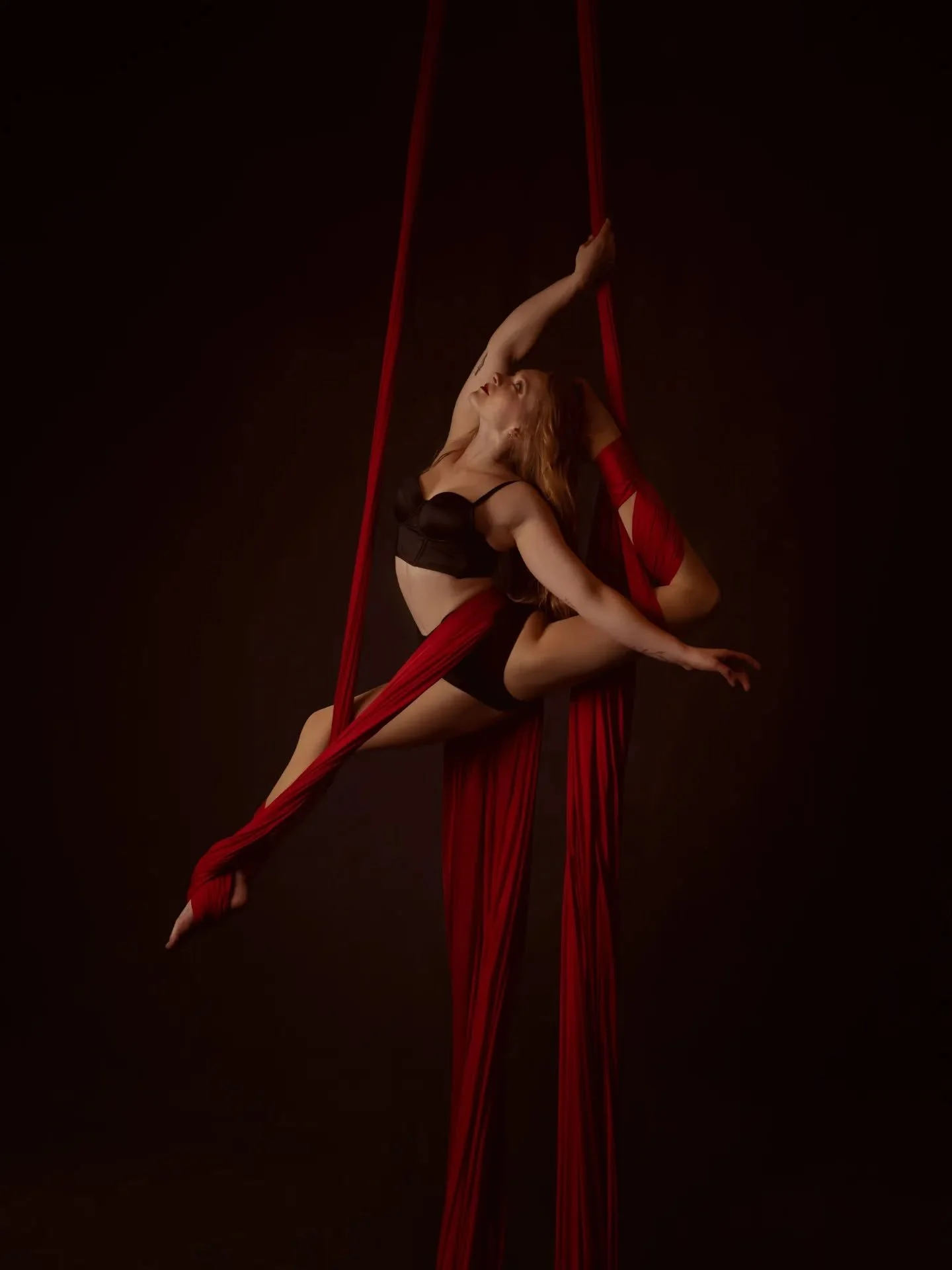 The incredible Zoe aka @moodystreetcircuskid on silks. It was so much fun to photograph this stunning artist, and she's an absolute joy to work with!