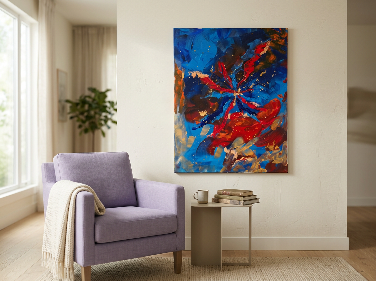 SuperNova Bloom- 24x30 inches-acrylic on canvas-9/2025 SOLD