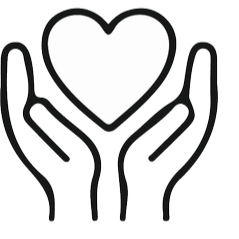 Icon of two hands holding a heart.