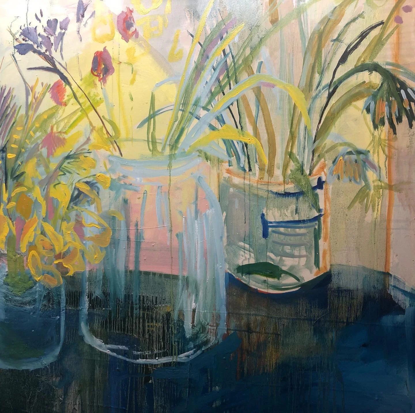 So happy with this painting!!! #crackedit #oilpainting #flowers #oohgoonthen #jarsofinstagram #artistinidolation #isolationartist