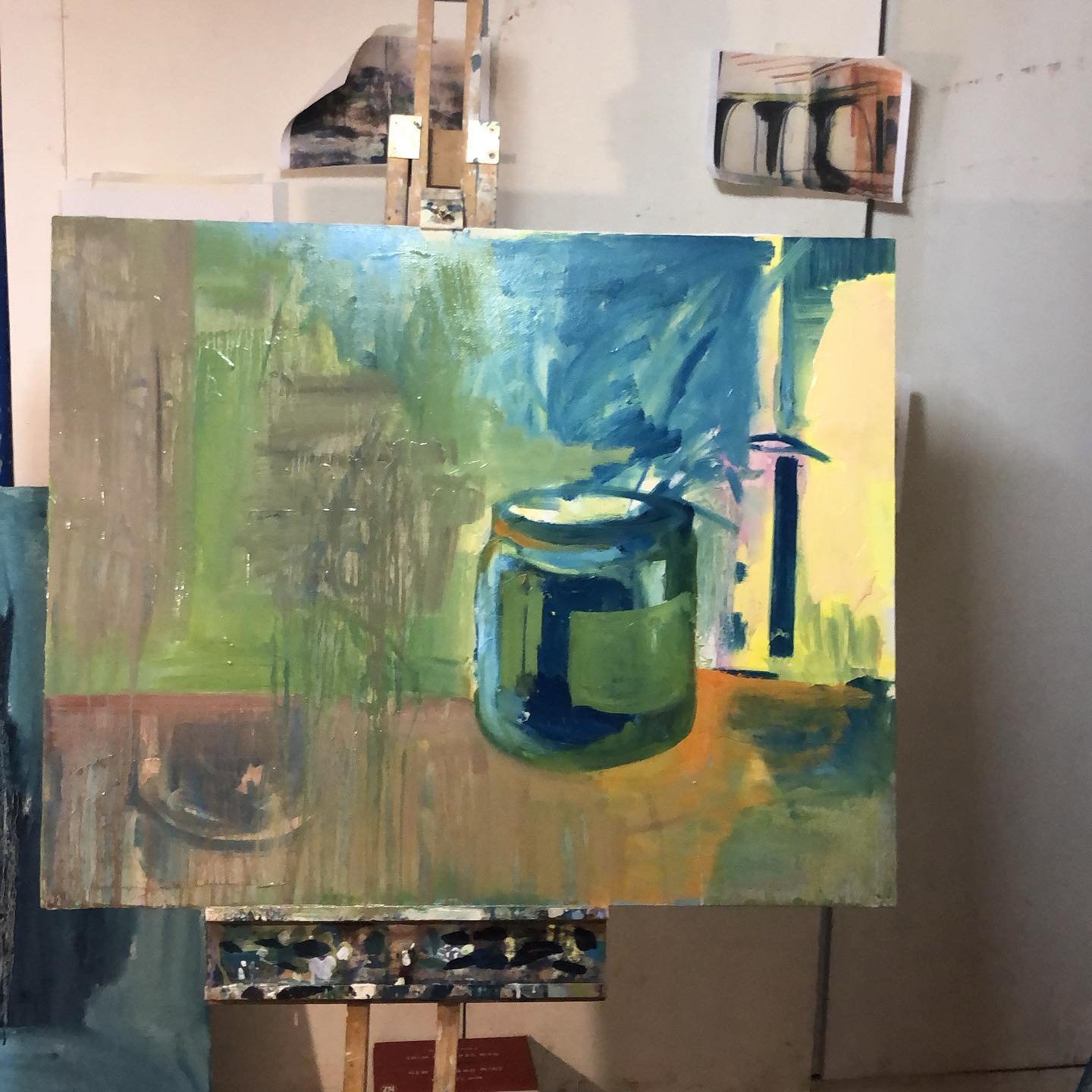 When people tell me painting must be so relaxing. Like therapy apparently - it&rsquo;s not - sometimes/often work is shit, and it&rsquo;s frustrating and hard to figure out. In about 20 million years when the layers of oil have finally dried, I&rsquo