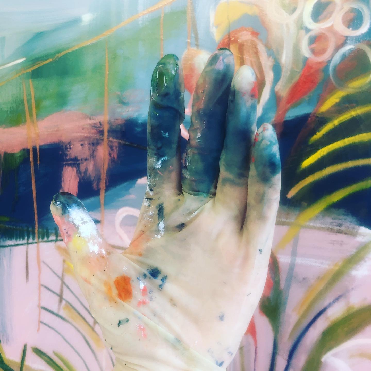 #paint #isolatationart #artinisolation #gloves #oilpaint #shedlife