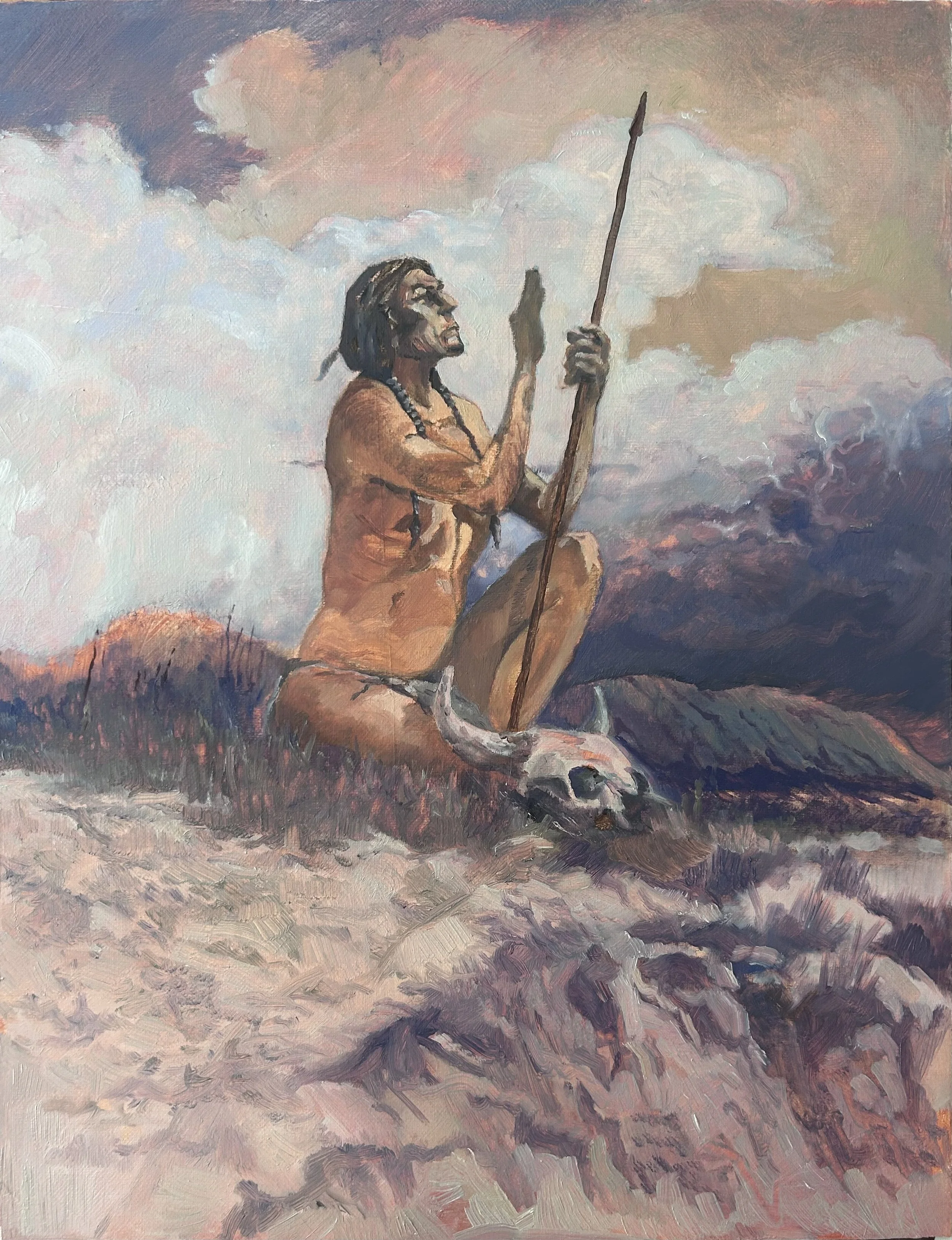 Prayer Before the Storm I 14x18 Oil on canvas