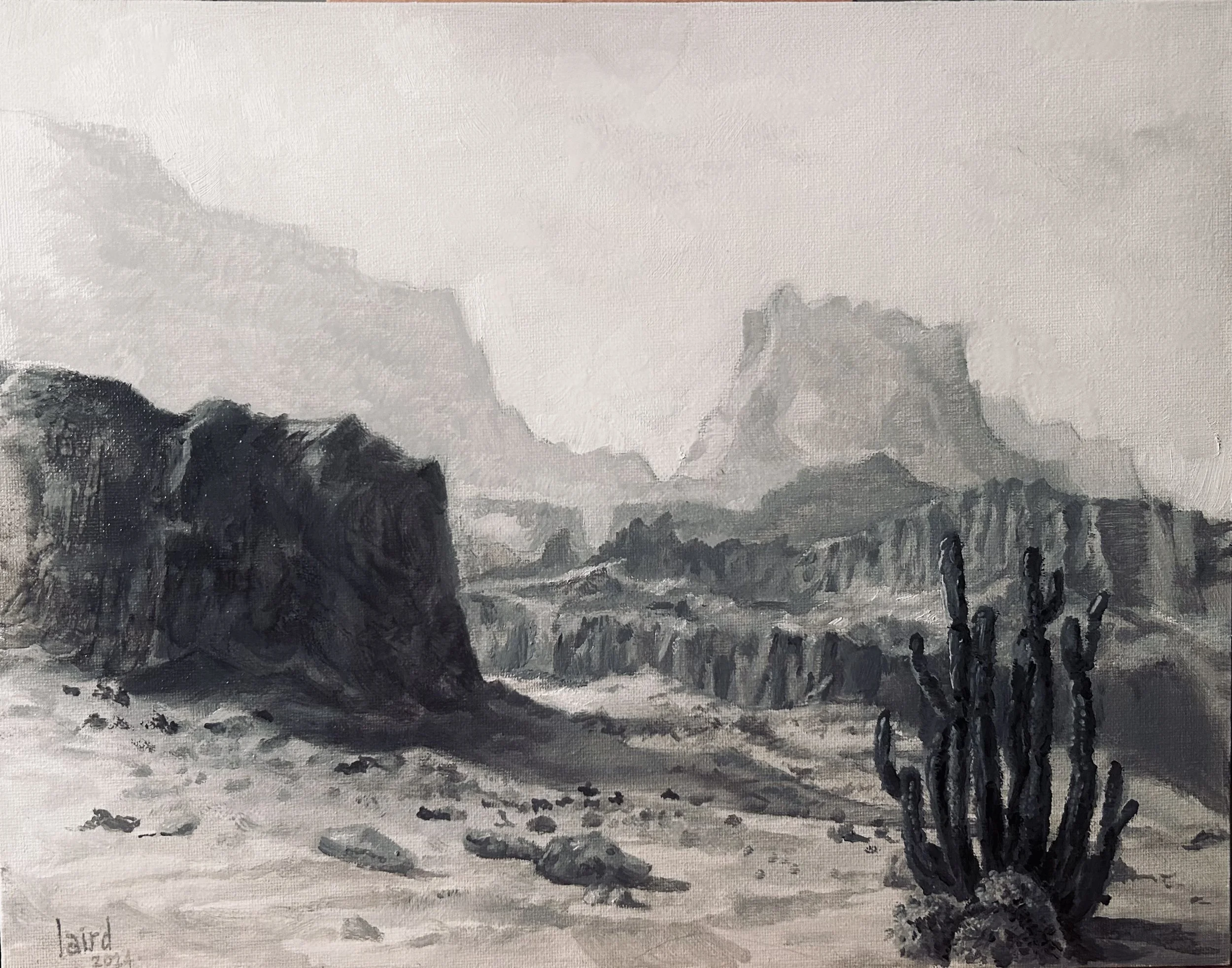 Canyon Shadows I 11x14 Oil on panel