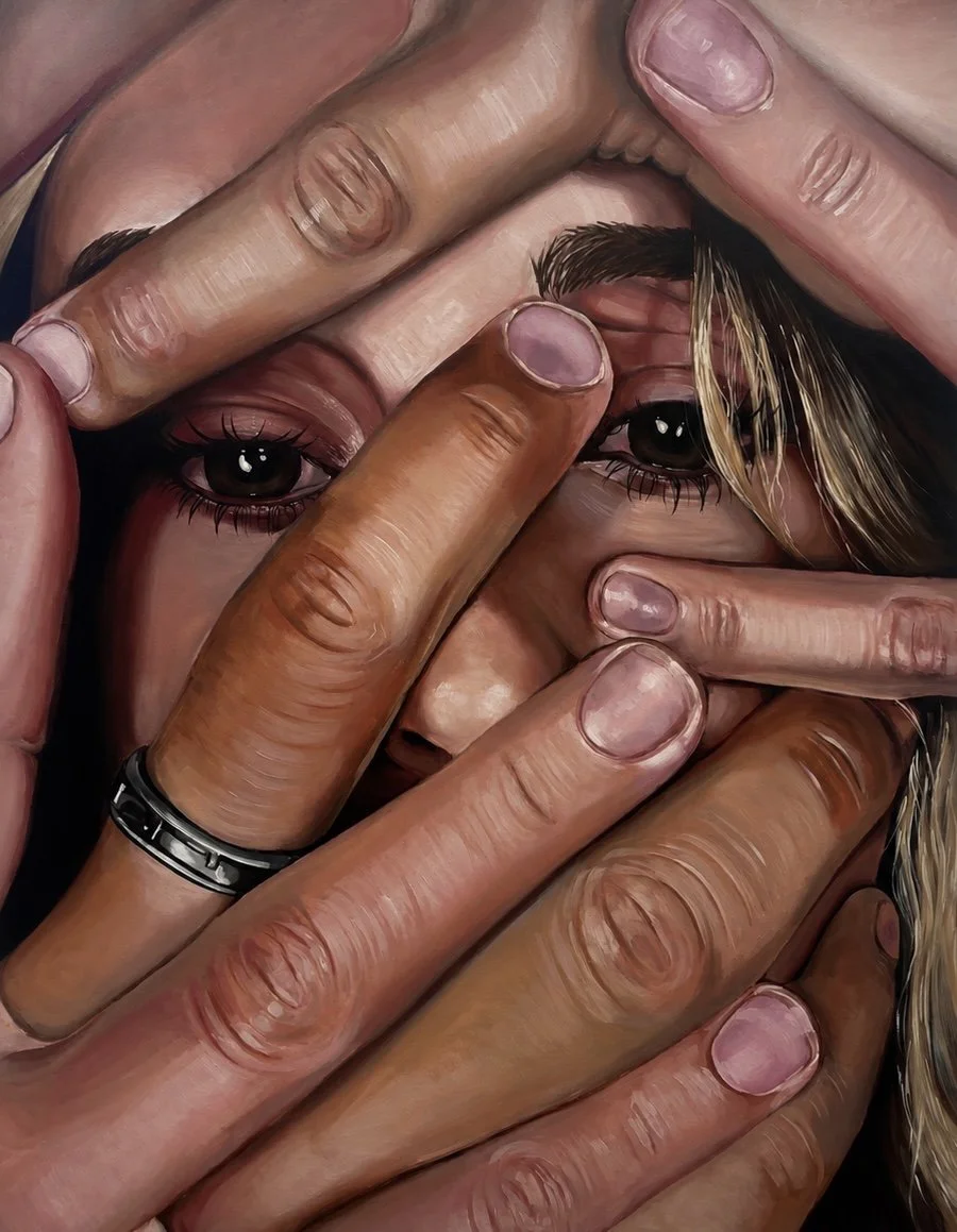 "ASPHYXIATION" 48X60 Acrylic on Canvas 