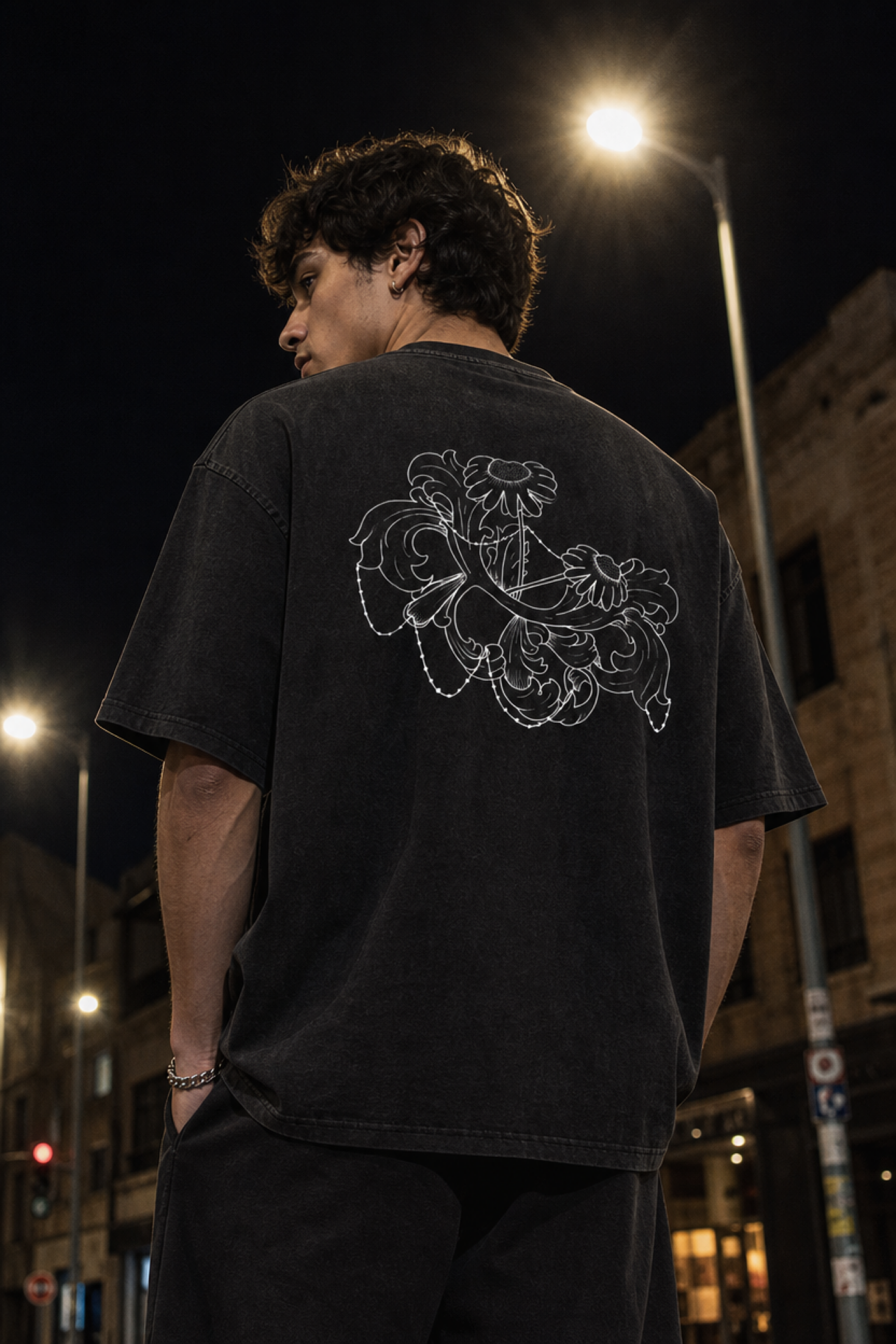 Daisy Design Enzyme Washed T-Shirt