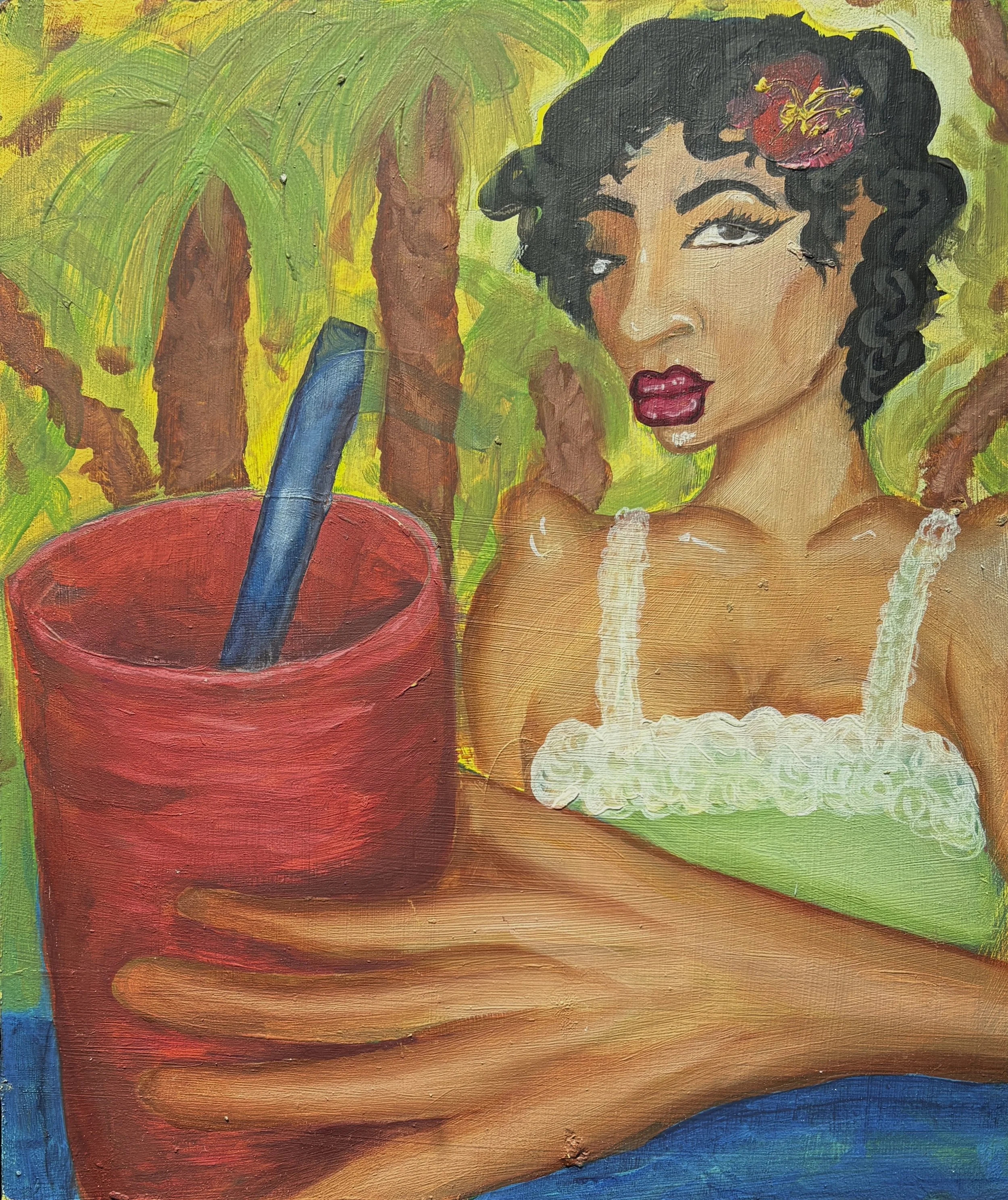 Tropical Treat, 2024
Oil on masonite panel
9in x 12in