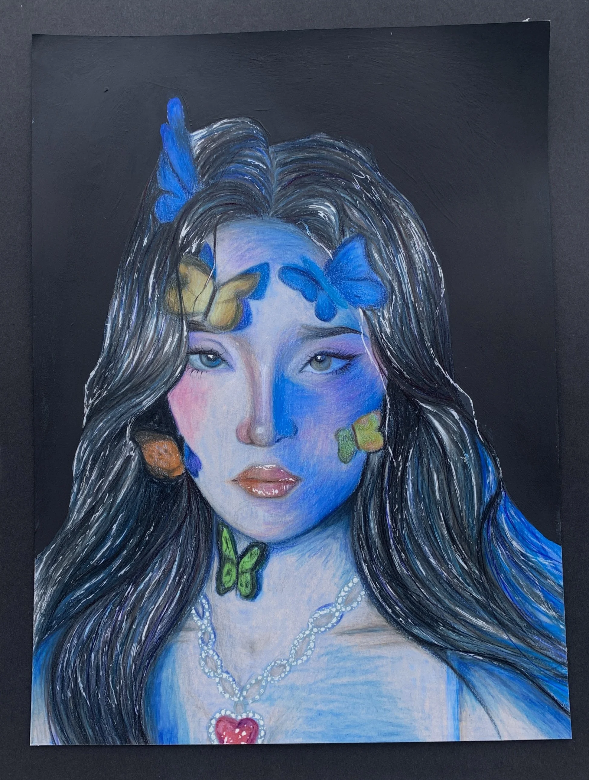 Mariposas, 2023
Watercolor, colored pencil, ballpoint pen, and gouache on bristol, mounted on cardstock