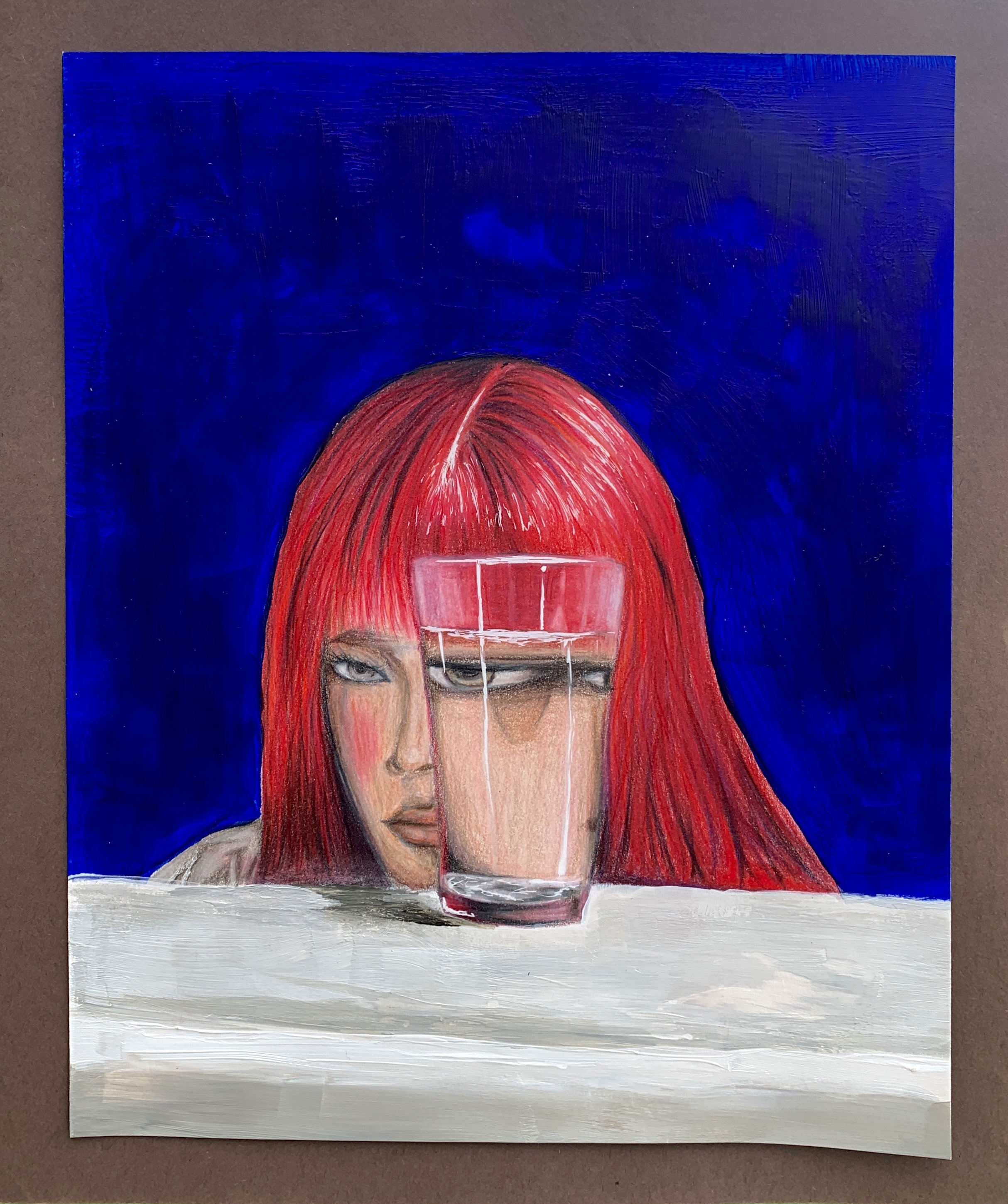 Boredom, 2023
Colored pencil and acrylic on bristol