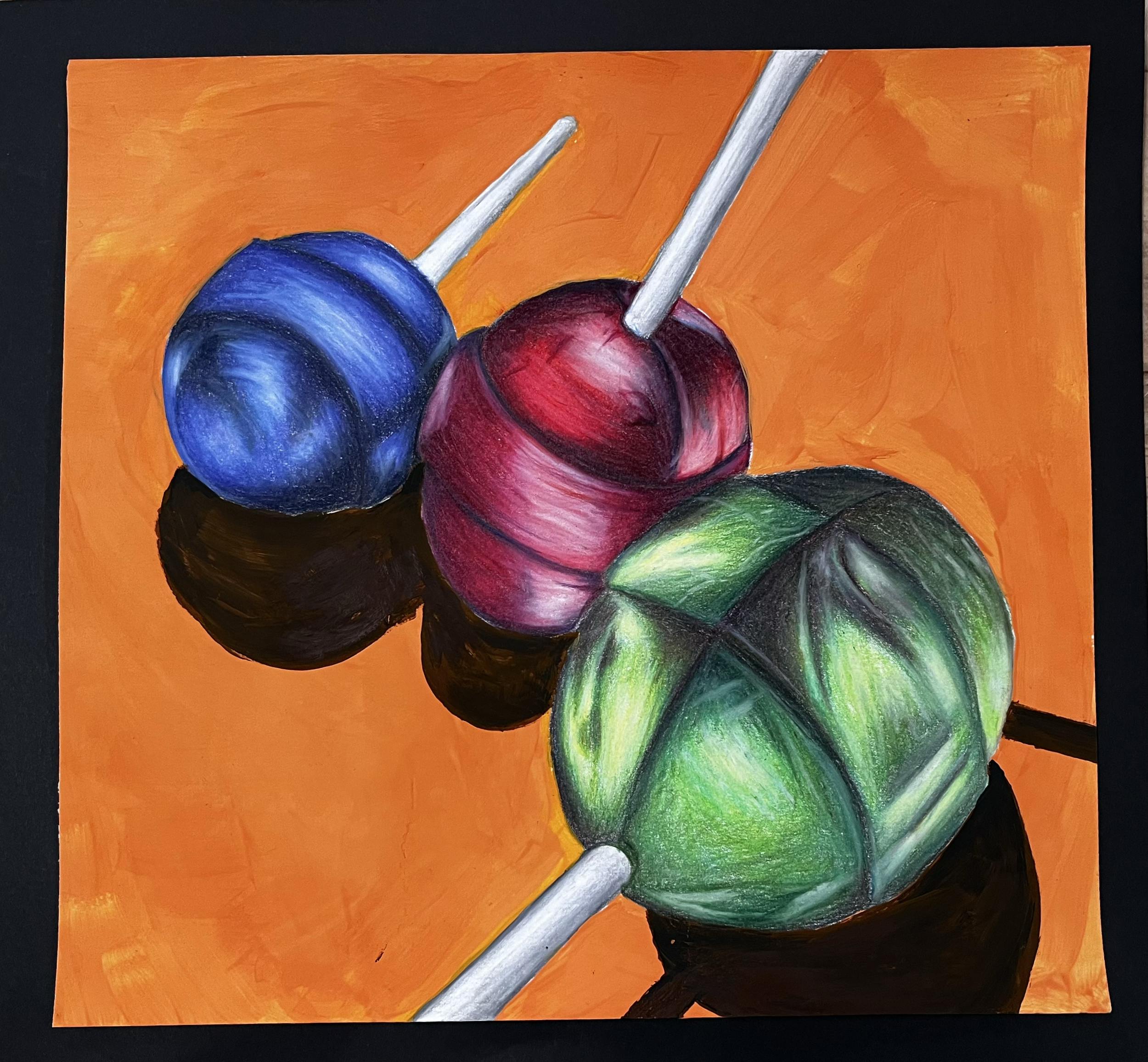 Suckers, 2023
Colored pencil and tempera on bristol, mounted on cardstock