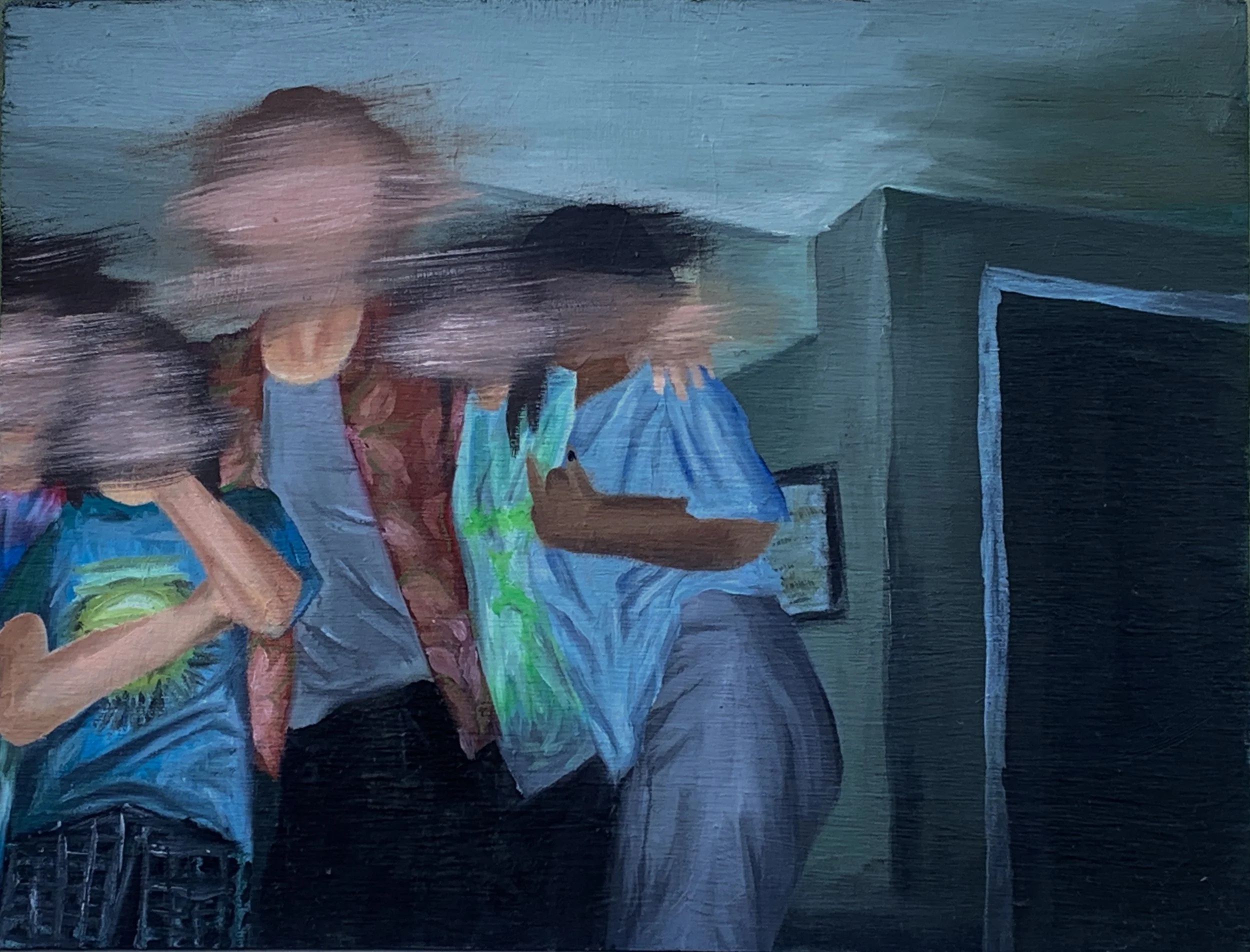 Drifting away..., 2022
Oil on wooden panel