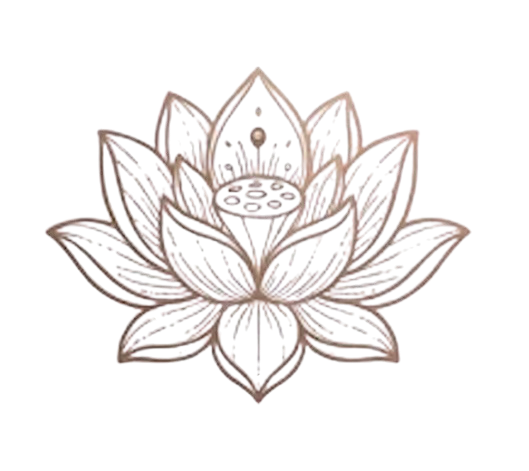 Illustration of a detailed lotus flower with multiple layers of petals.