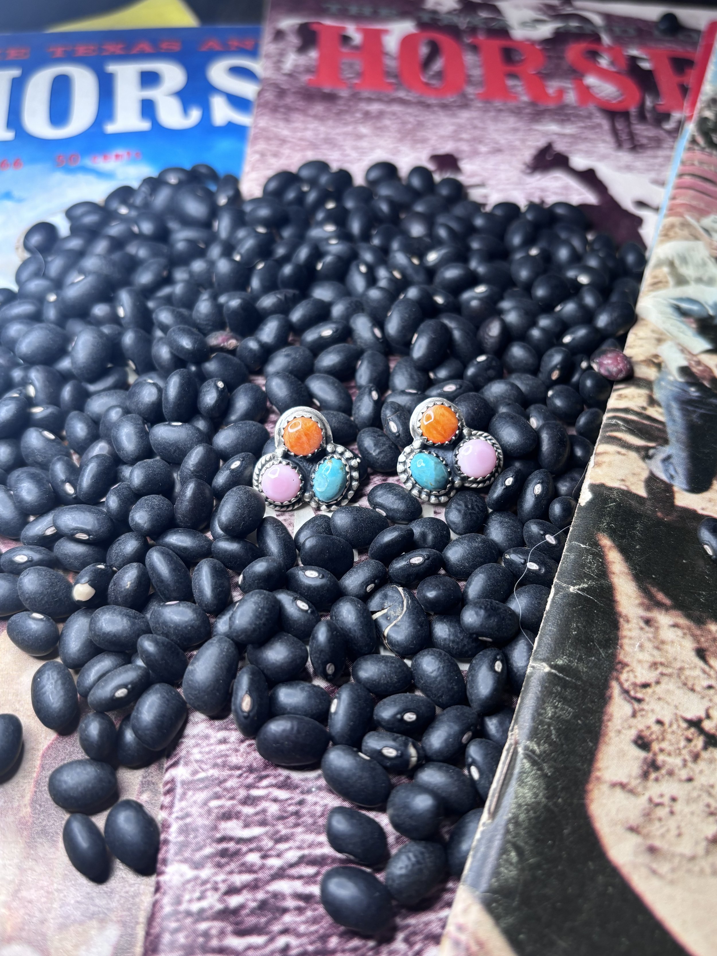 The Painted Sky Trio Studs🧡🩵🩷