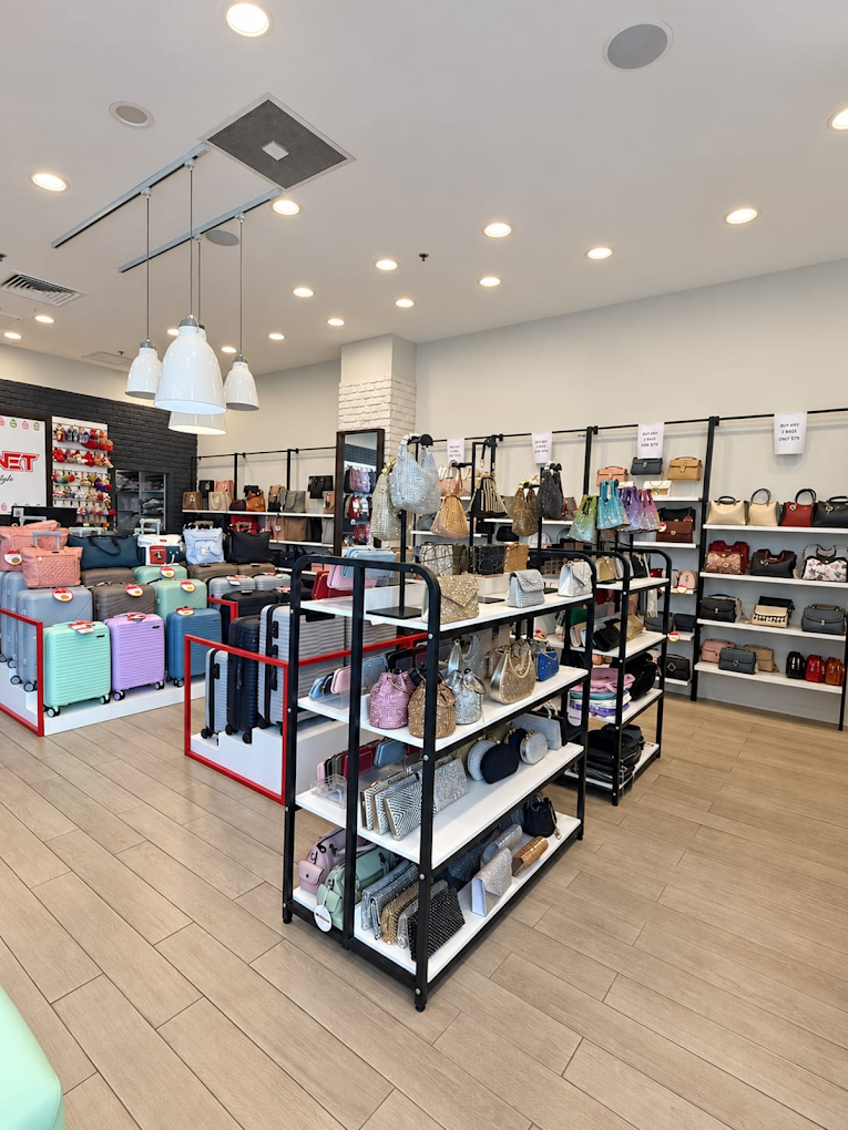 BAG PLANET store interior showing the wider bag range.