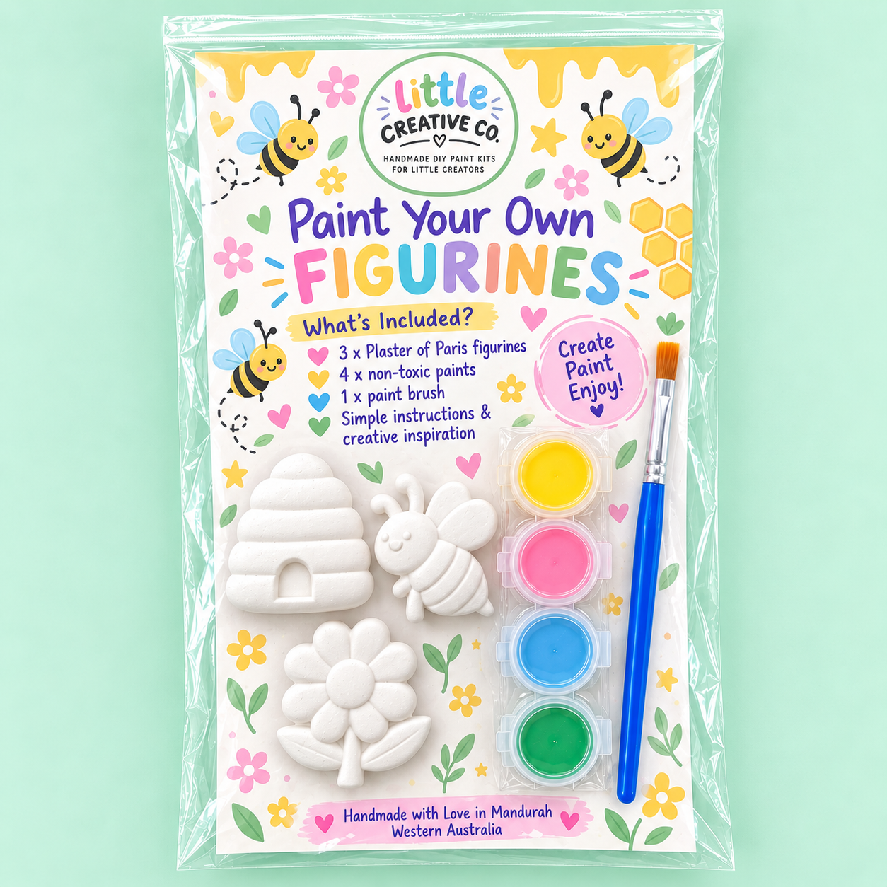 Honey Beehive Figurines Paint Kit
