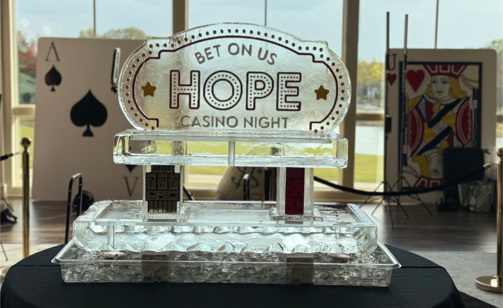 Casino Theme Ice Sculpture