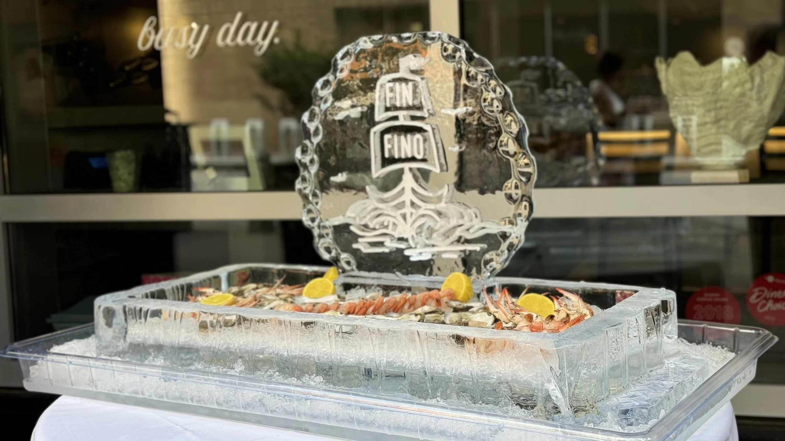Seafood Ice Sculpture Display