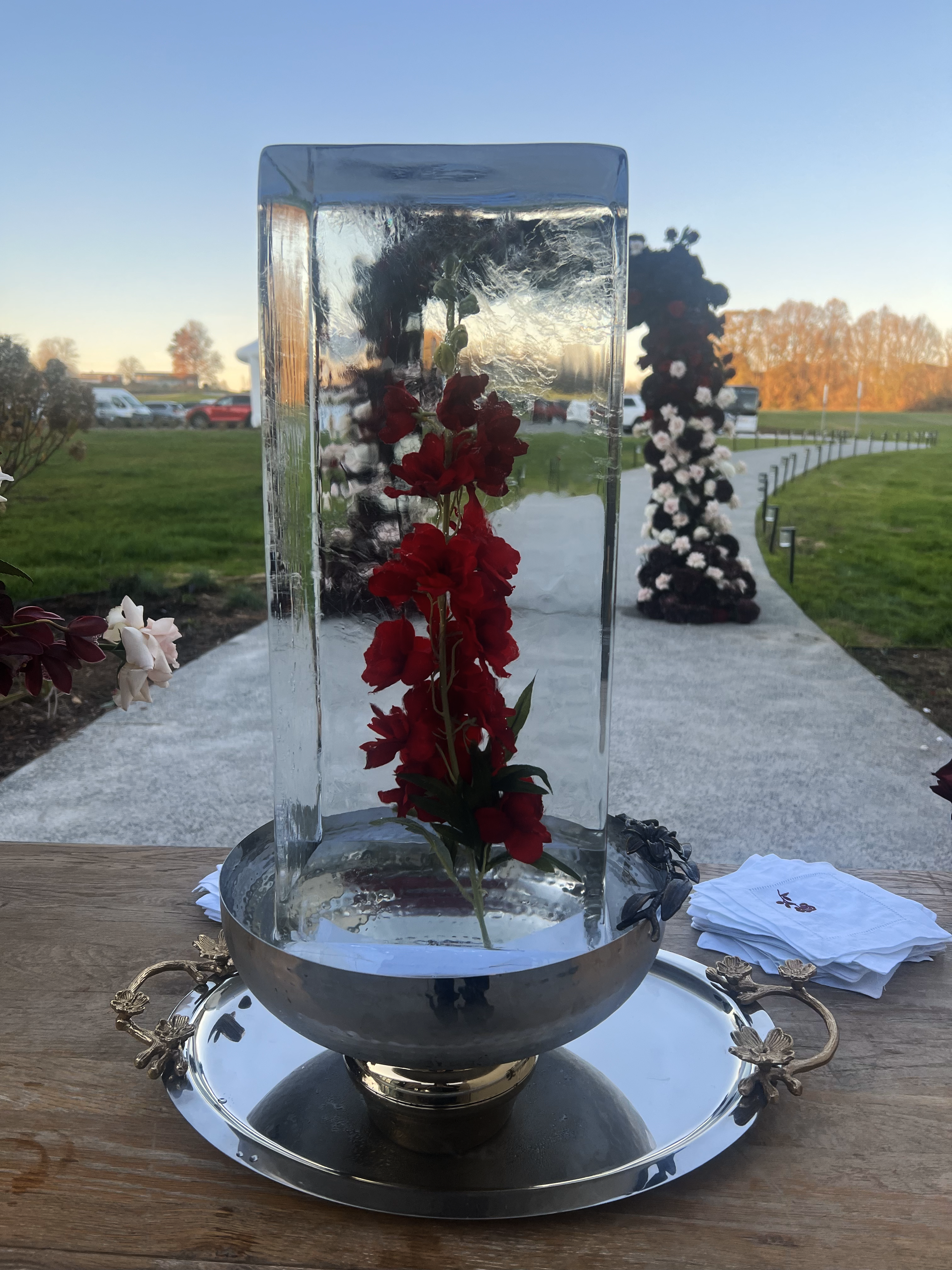 Flower Ice Sculpture