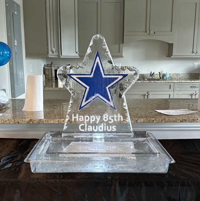 Cowboys Ice Sculpture