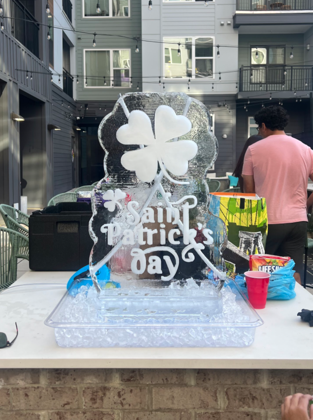Saint Patricks Ice Sculpture