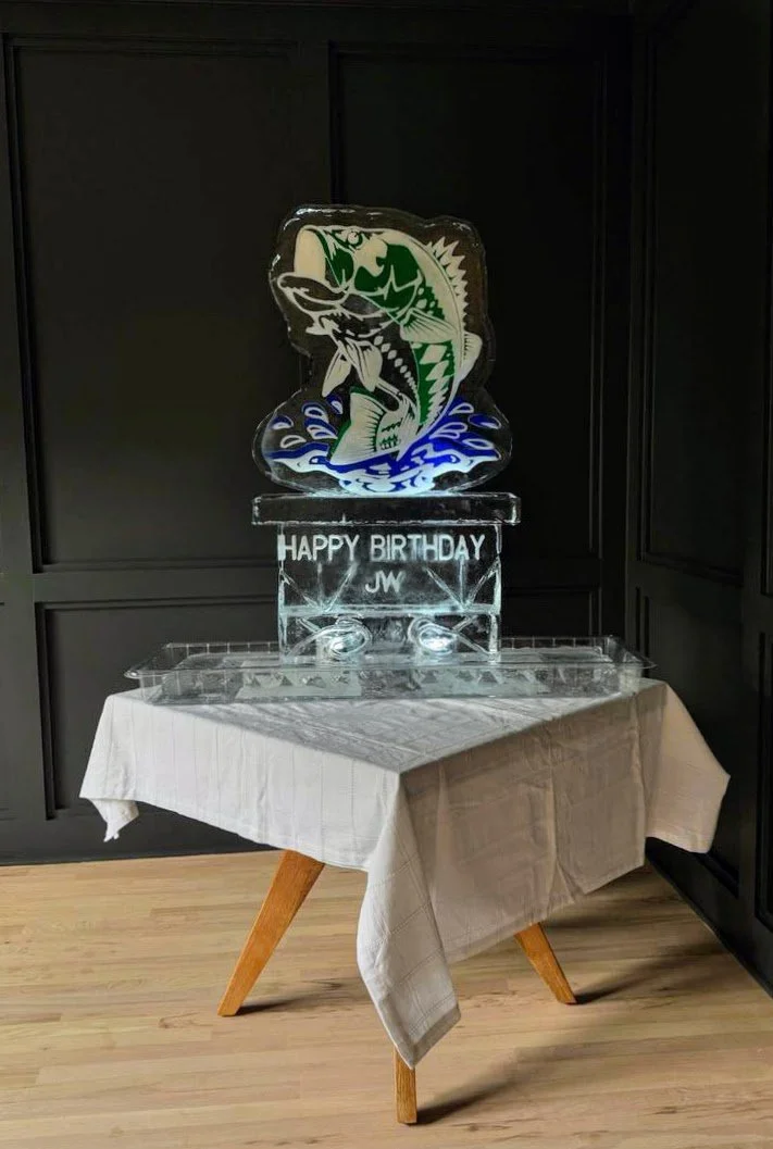 Bass Fish Ice Sculpture Birthday