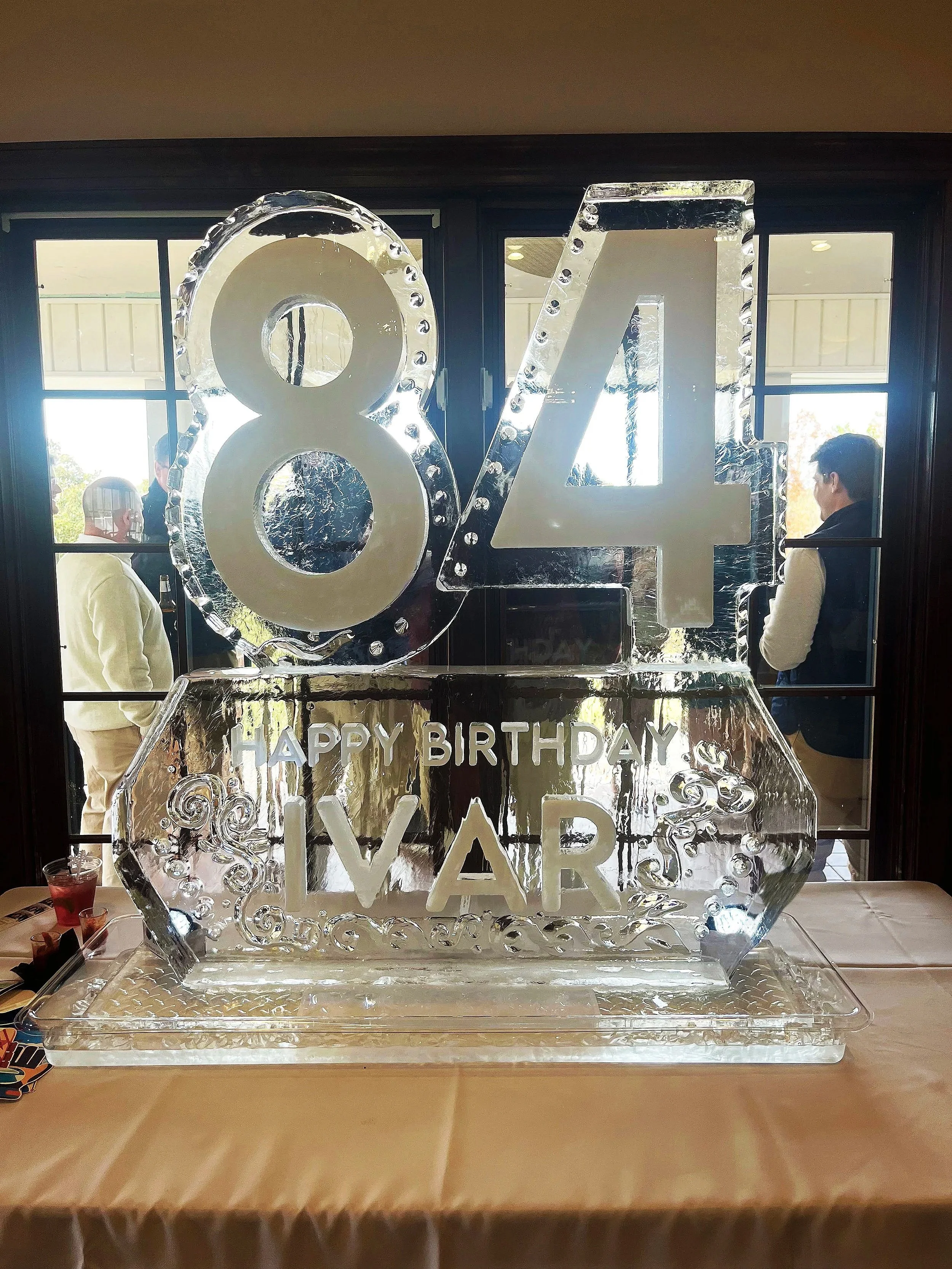 Birthday Ice Sculpture