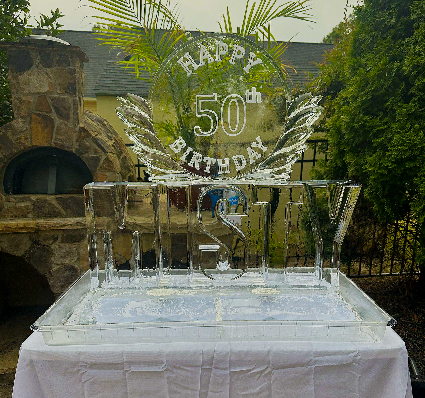 Name Ice Sculpture