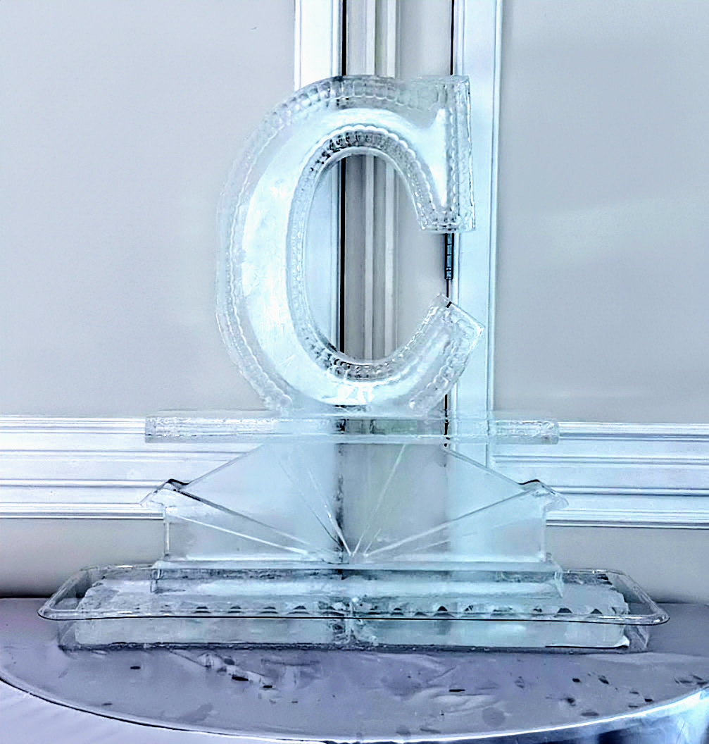 Wedding Monogram Ice Carving NC