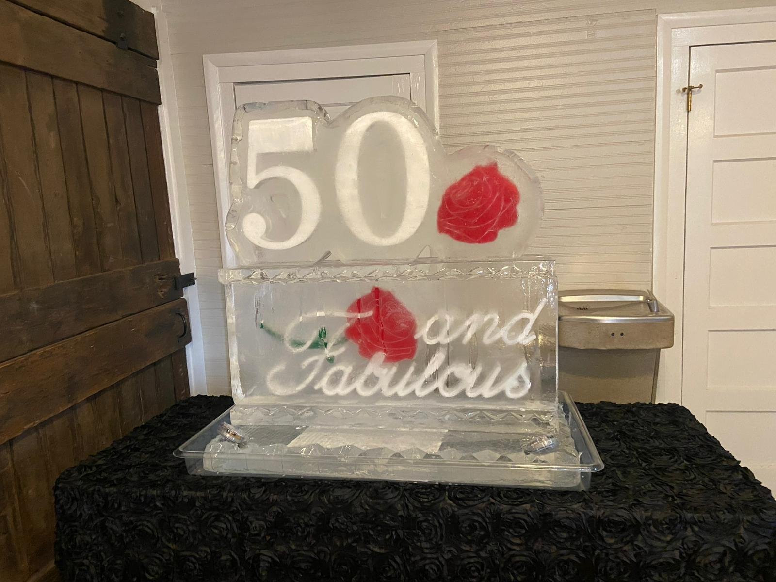 Birthday Ice Sculpture