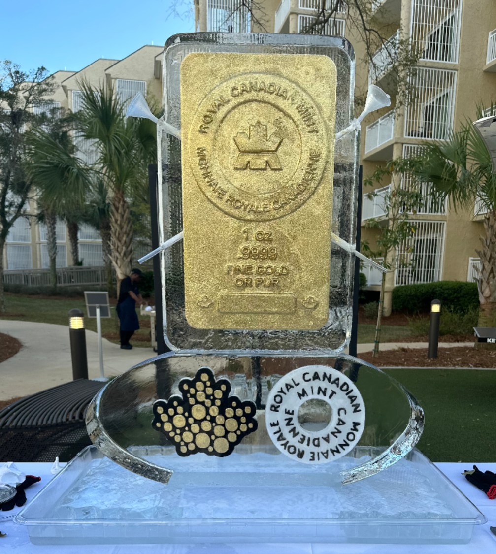 Gold Ice Sculpture Gala