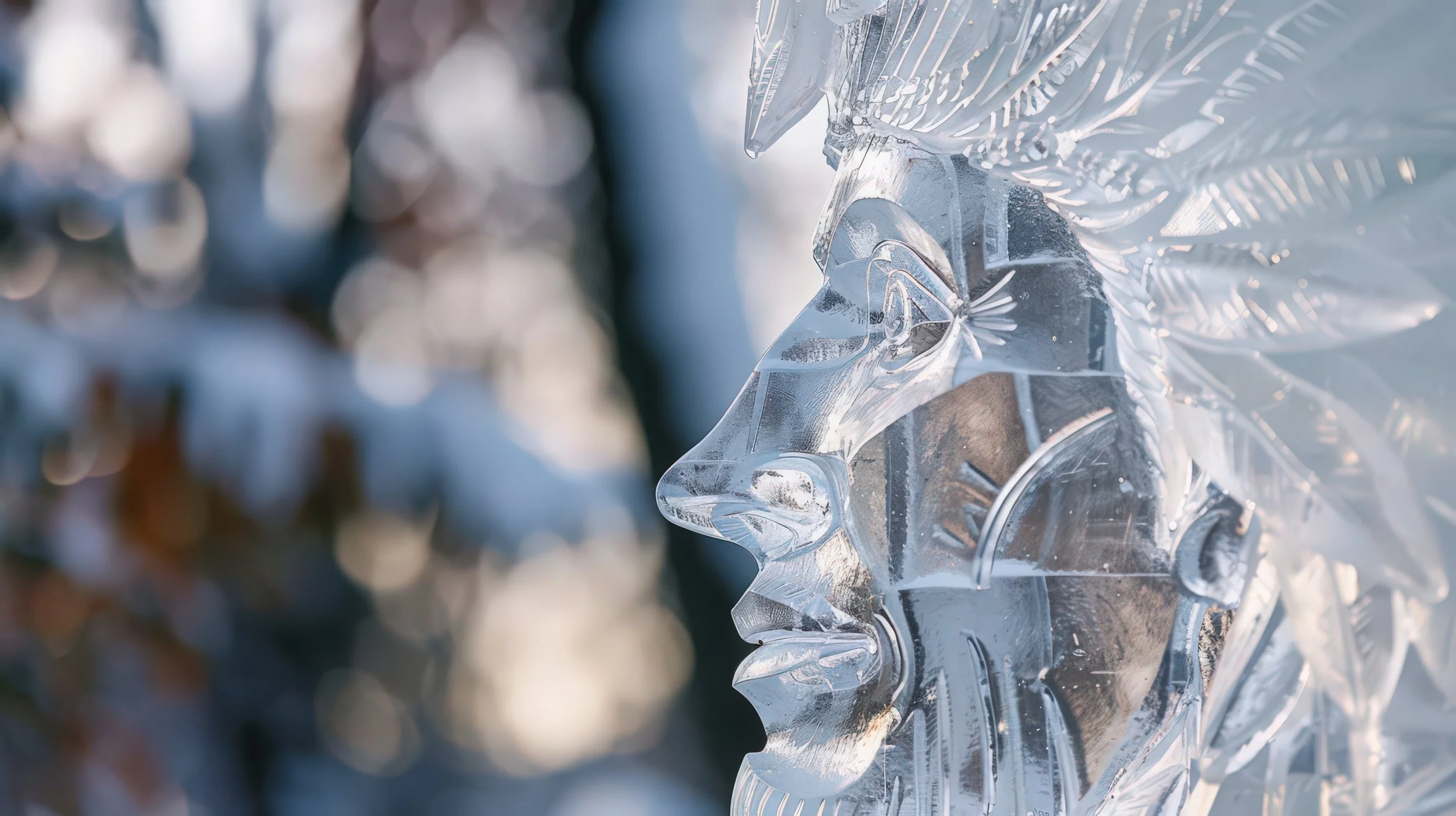Indian Cherokee Ice Carving North Carolina