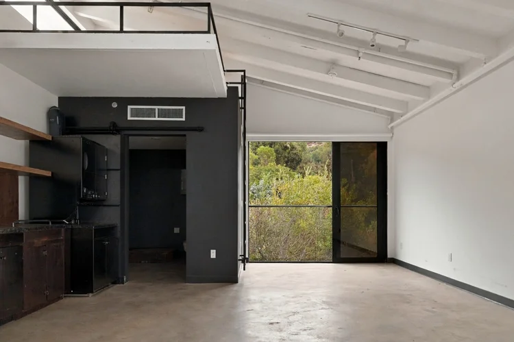Laguna Beach loft photography: loft with a canyon window