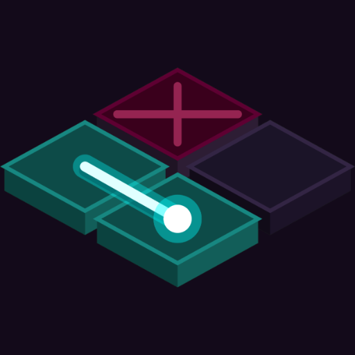 A digital illustration of a black background with glowing geometric shapes and an interactive control panel with a slider and plus and minus icons.