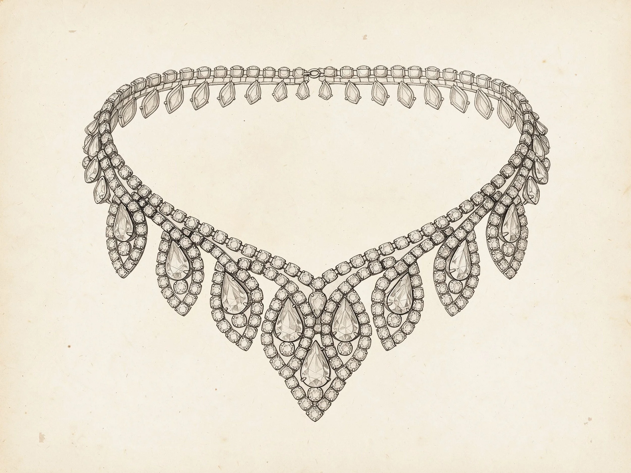 Rhinestone collar, c.1950