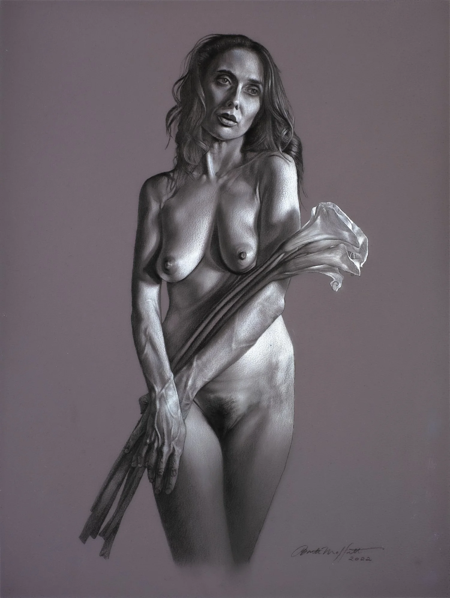Audrey after dusk (detail) · Pencil on paper · 2022