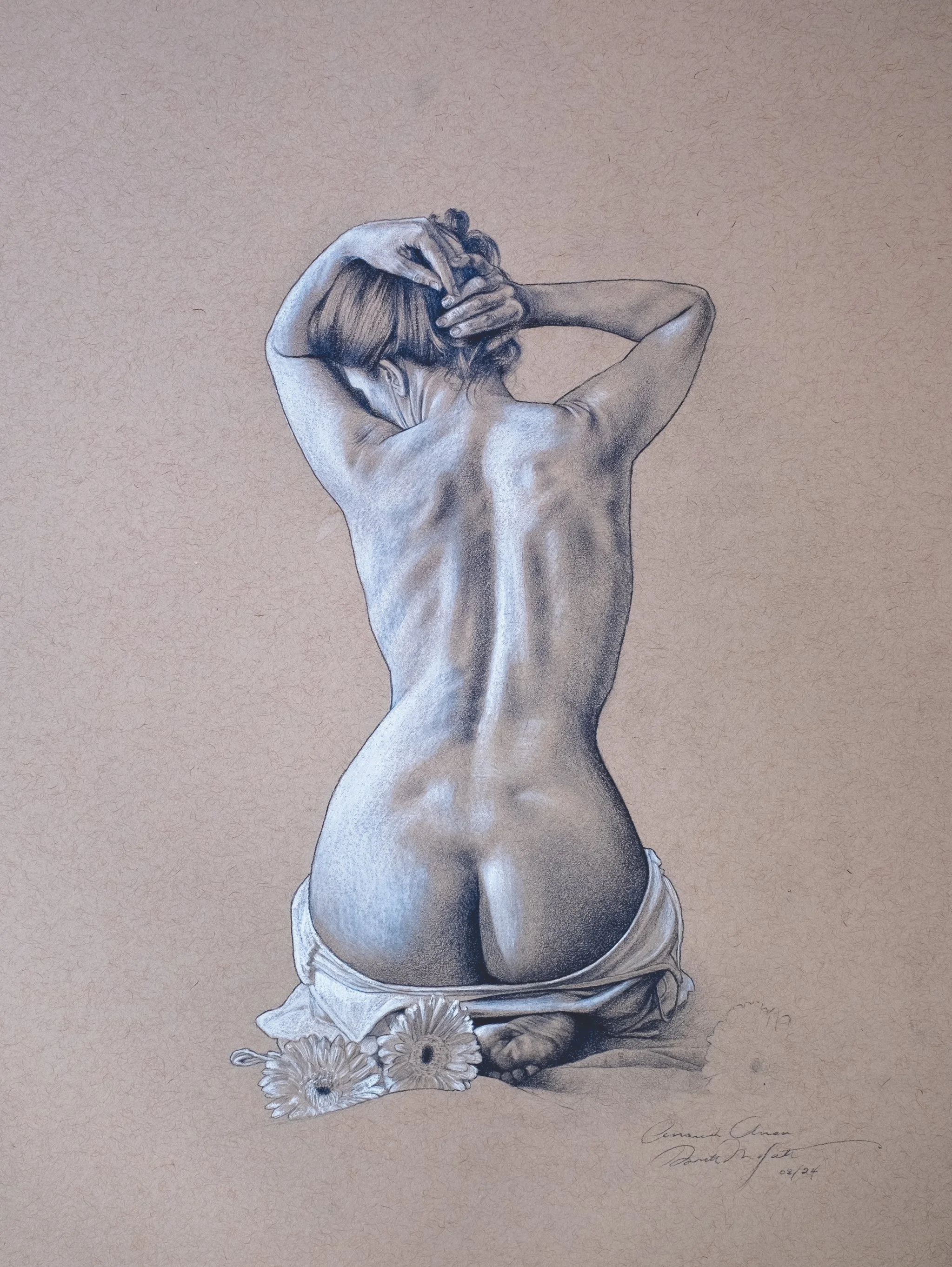 Gathering Grace · Pencil and Pastel on paper · 2024