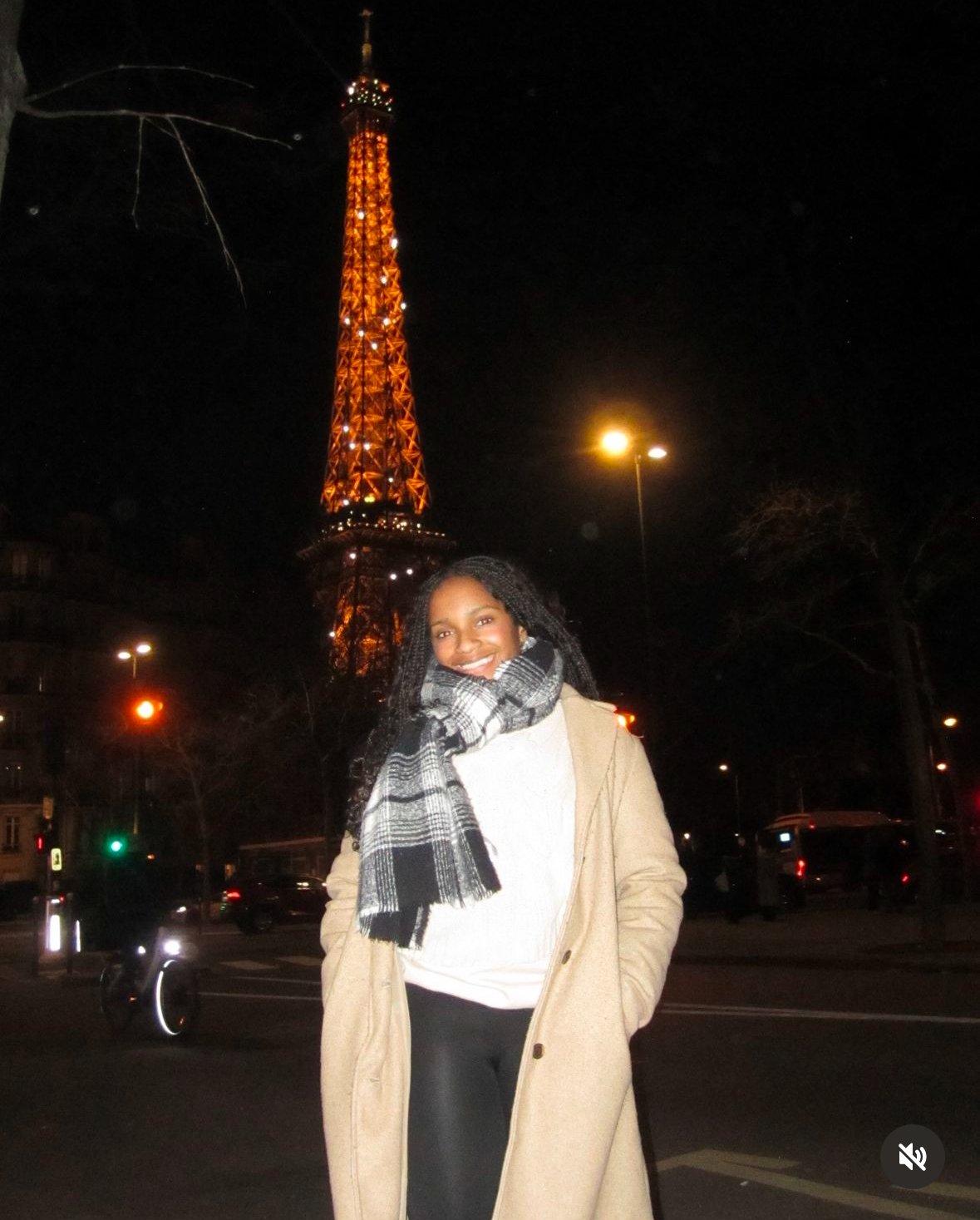 Eiffel Tower at Night - Paris France