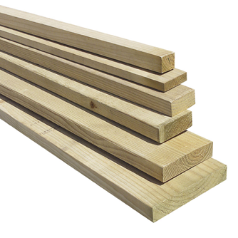 Stacked wooden planks on a white background.