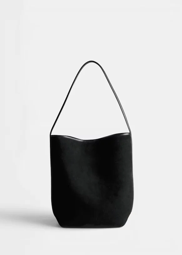Sézane Maxi Solal Bag, Black, Two-Tone