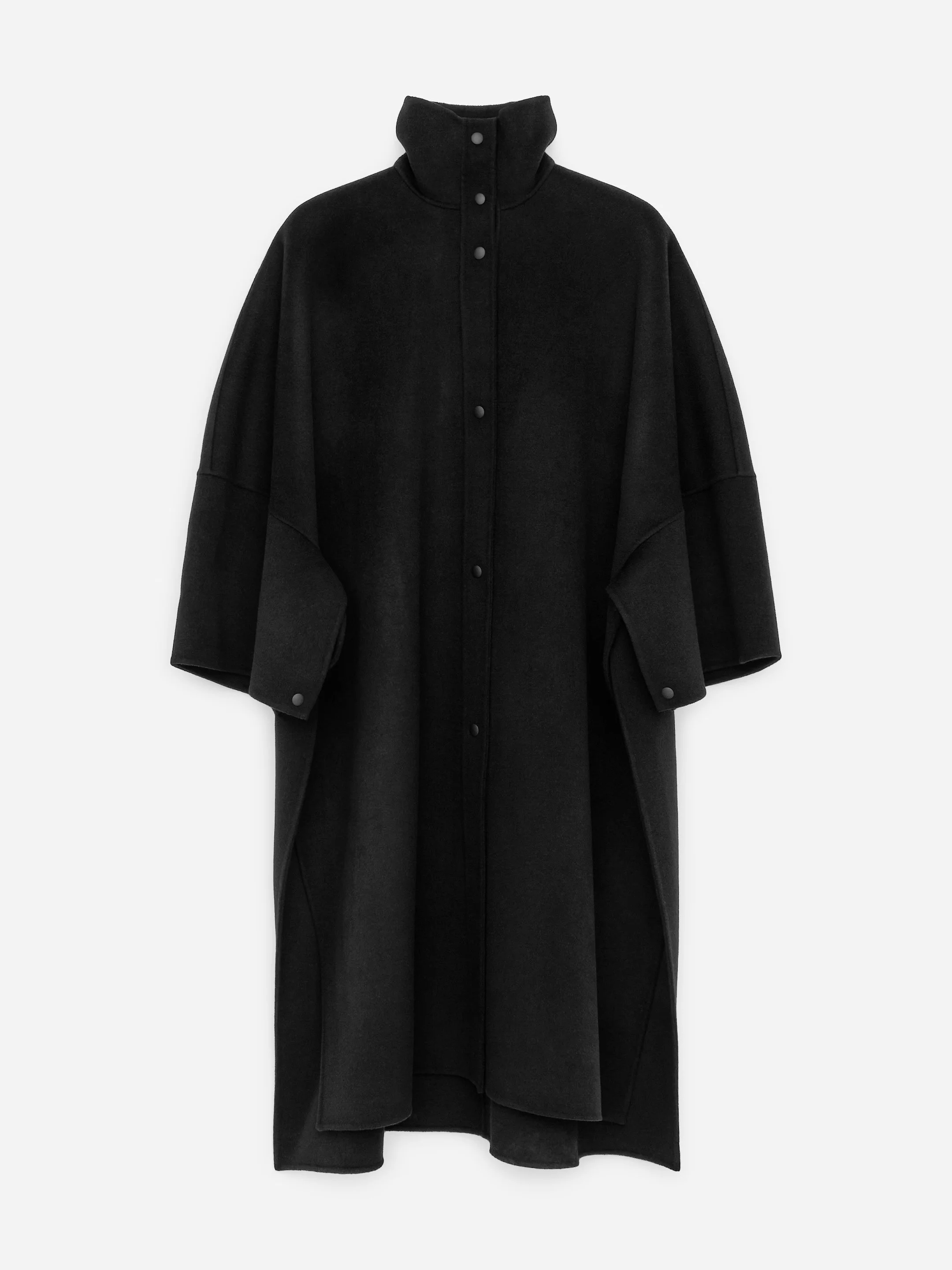 LINED WOOL-BLEND CAPE