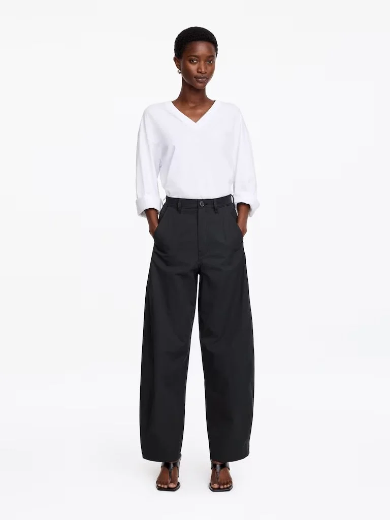 BARREL-LEG TROUSERS