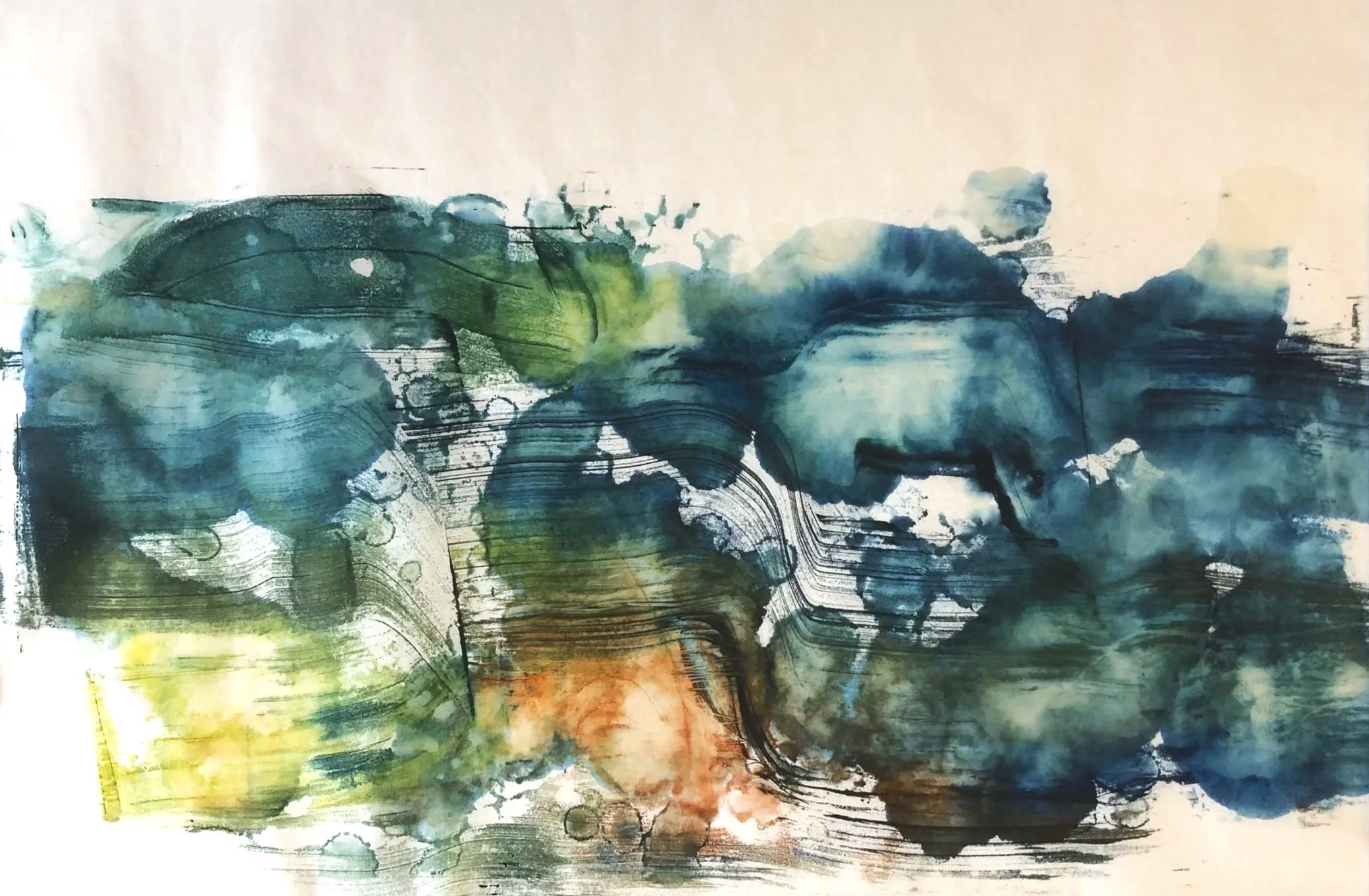 Danube terpentine | Chinapapier | 50 x 70 cm