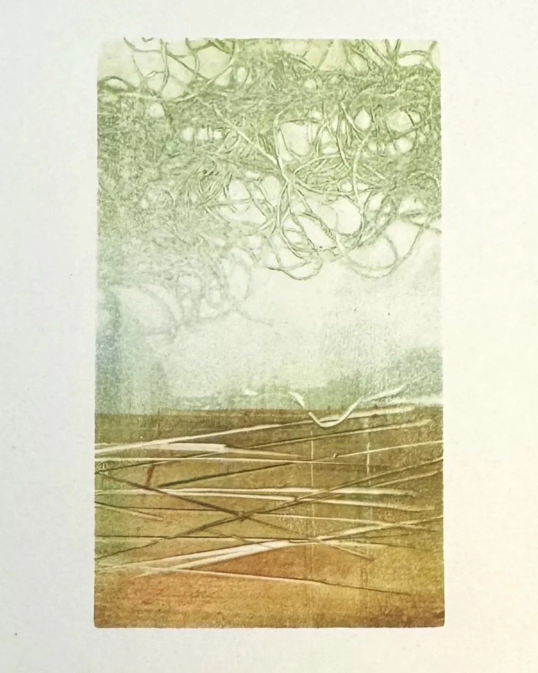 Vor dem Gewitter | Volumenpapier | 5,5 x 10 cm