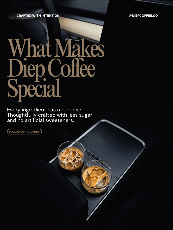 Two glasses of iced coffee on a smartphone on a car's center console.