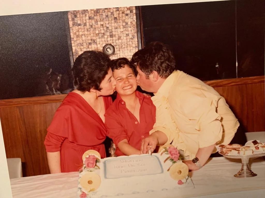 Young Ivor with his mum and dad