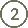 Black circular sign with the number 2 inside.