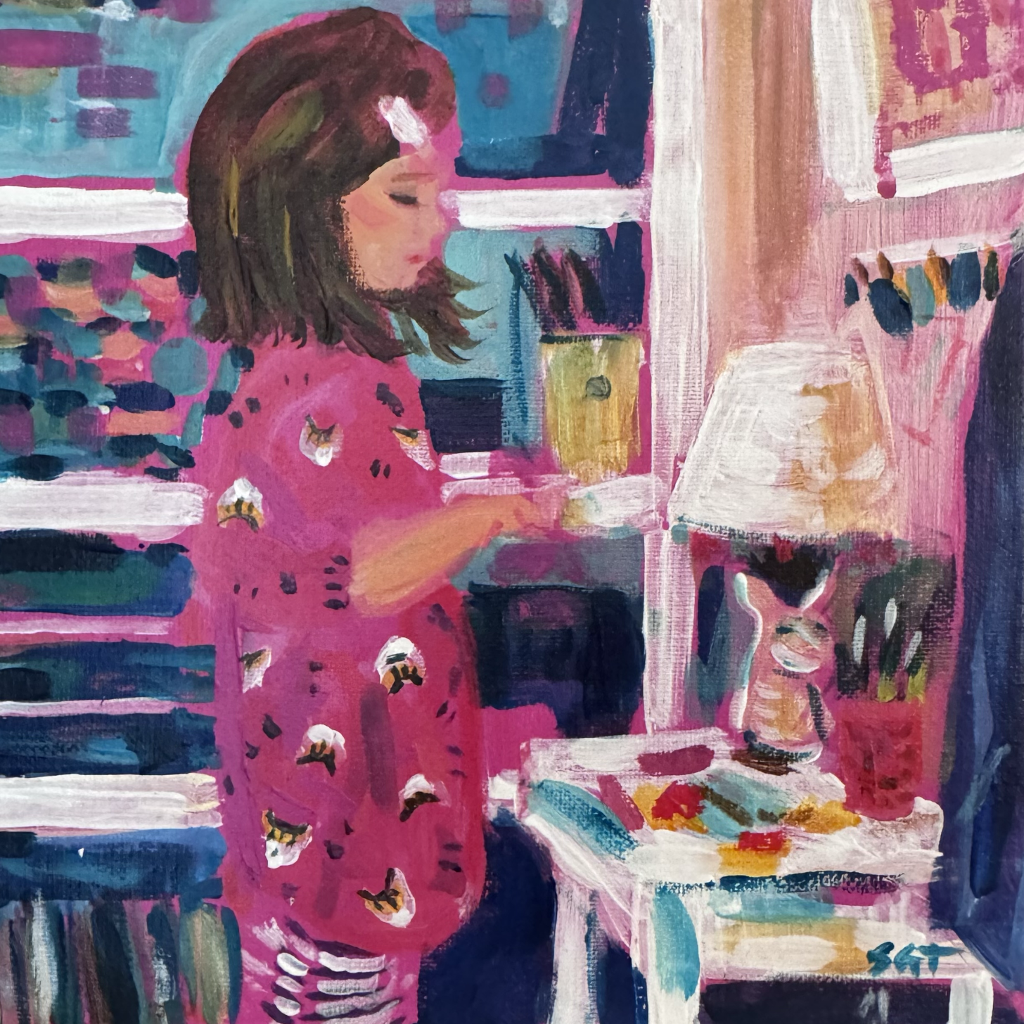 "Girlhood" 8" x 8" - Private Collection